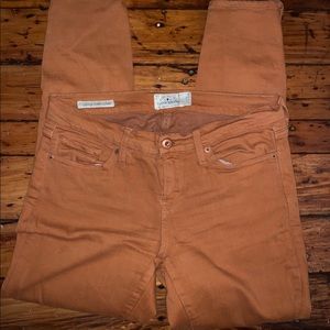 Lucky Brand Orange Jeans with Zipper on Pant